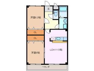 ルシェンテ下之宮の物件間取画像